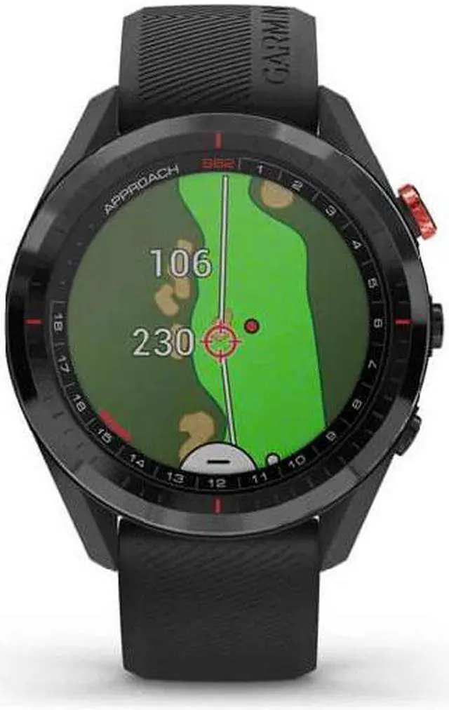 Alt view image 11 of 20 - Garmin Approach S62, Premium Golf GPS Watch,  Black Ceramic Bezel/Black Silicone Band  (010-02200-00)