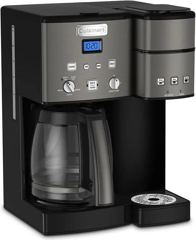 Alt view image 6 of 7 - Cuisinart SS-15BKS Stainless Coffee Center 12 Cup Coffeemaker And Single-Serve Brewer, Black