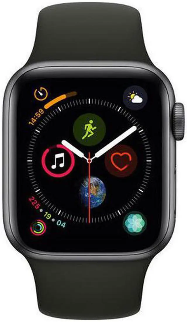 Alt view image 5 of 5 - Apple Watch Series 4 40mm GPS Only, Space Gray Aluminum - Black Sport Band