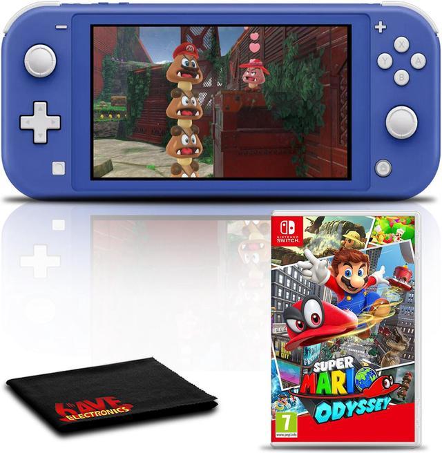 Nintendo Switch Lite (Blue) Gaming Console Bundle with Super Mario Odyssey  