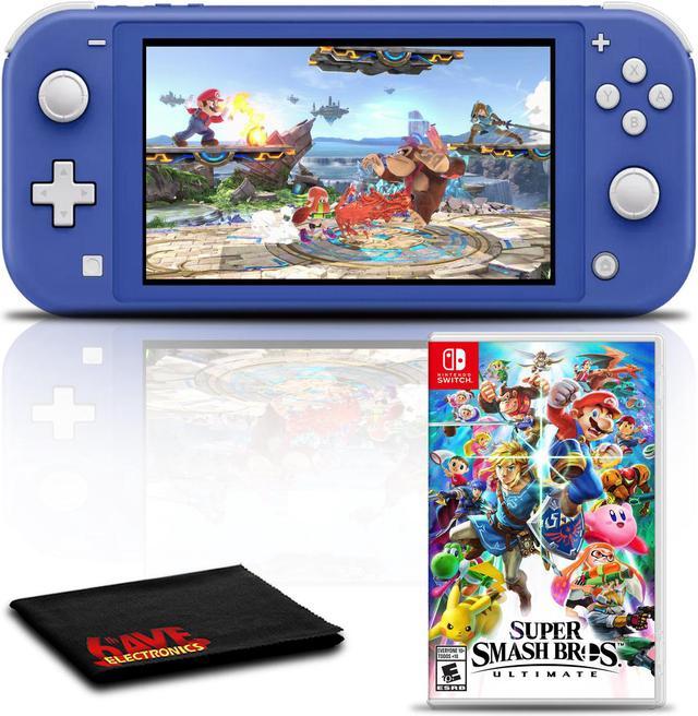 Nintendo Switch Lite (Blue) Gaming Console Bundle with Super Smash