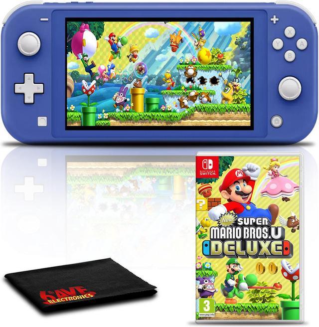 Nintendo Switch Lite (Blue) Gaming Console Bundle with Super Mario Bro U  Deluxe