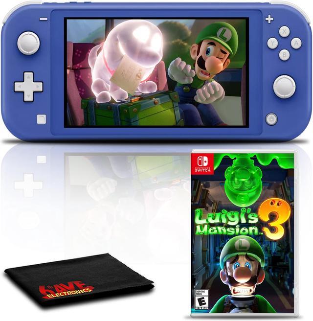 Nintendo Switch Lite (Blue) Gaming Console Bundle with Luigi's Mansion 3 