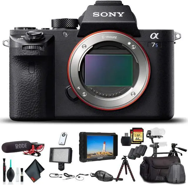 Main image of Sony Alpha a7S II Mirrorless Camera ILCE7SM2/B With Soft Bag, Zhiyun-Tech WEEBILL Stabilizer, 2x Extra Batteries, Rode Mic, Light, 2x 64GB Memory Cards, External Monitor , Plus Essential Accessories