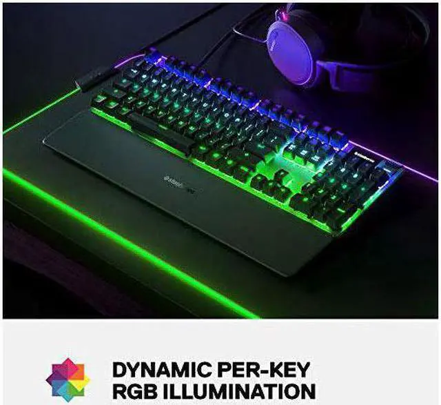 Alt view image 5 of 20 - SteelSeries Apex PRO Adjustable Mechanical Switch Gaming Keyboard 64626