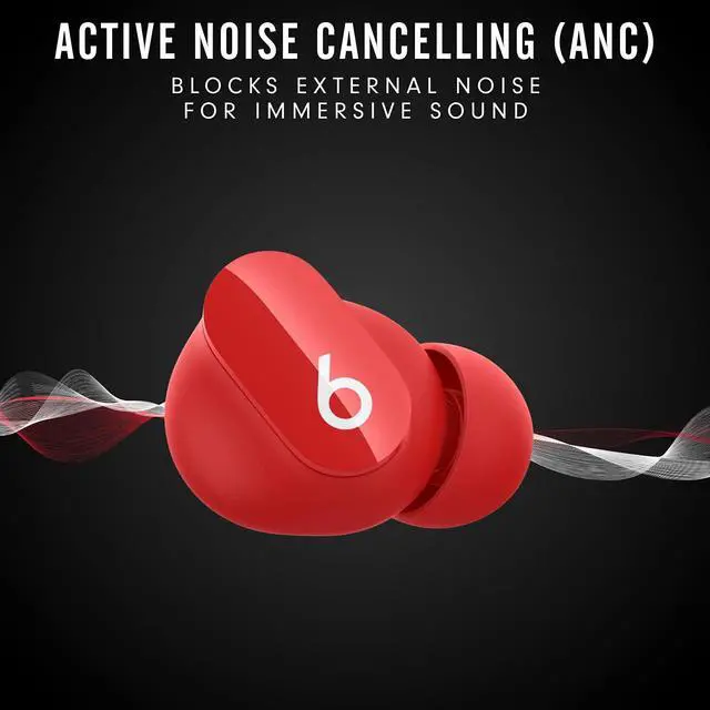 Alt view image 8 of 14 - Beats Studio Buds True Wireless Noise Cancelling Earphones (MJ503LL/A) – Beats Red