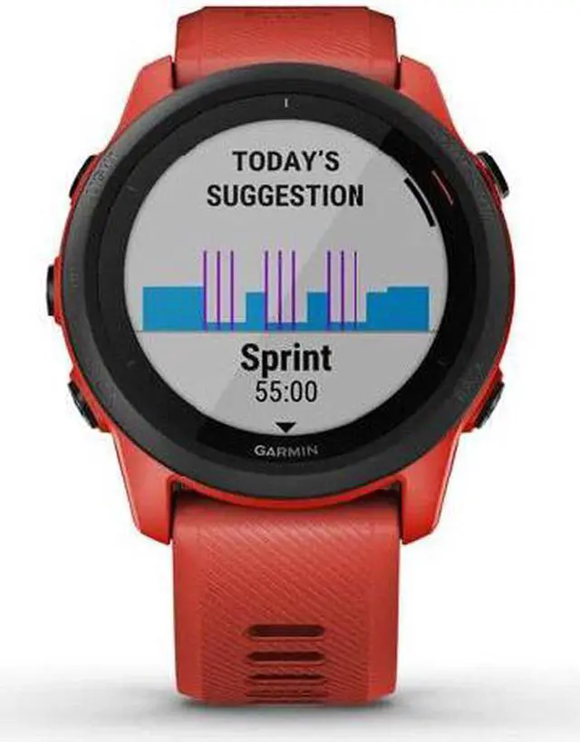 Alt view image 2 of 10 - Garmin Forerunner 745, GPS Running Watch, Detailed Training Stats and On-Device Workouts, Essential Smartwatch Functions, Red