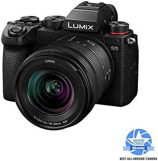 Alt view image 3 of 4 - Panasonic LUMIX S5 Full Frame Mirrorless Camera, 4K 60P Video Recording with Flip Screen & WiFi, LUMIX S 20-60mm F3.5-5.6 Lens, L-Mount, 5-Axis Dual I.S, DC-S5KK (Black)