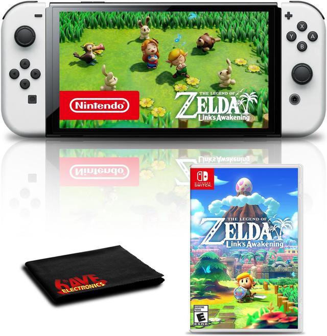 Nintendo Switch OLED White with The Legend of Zelda Links Awakening Game