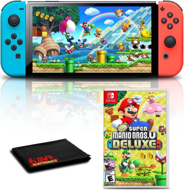New Super Mario Bros U Deluxe Jeu Switch + Flash LED Offert