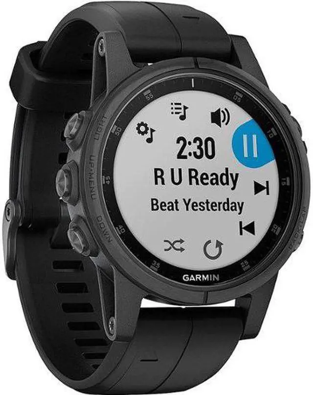 Alt view image 13 of 16 - Garmin Fenix 5S Plus Sapphire Multisport GPS Smartwatch White with Carrara White Band
