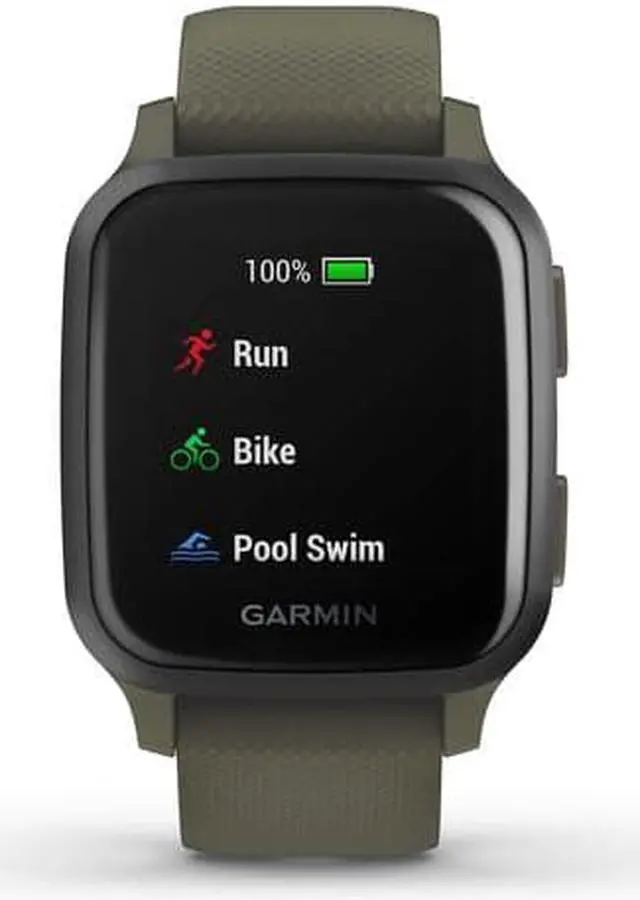 Alt view image 15 of 20 - Garmin Venu SQ Music Edition - Moss with Slate Bezel