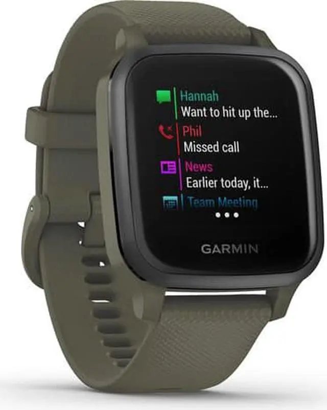 Alt view image 13 of 20 - Garmin Venu SQ Music Edition - Moss with Slate Bezel