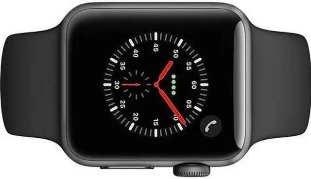 Alt view image 18 of 20 - Apple Watch Series 3 GPS w/ 42MM Space Gray Aluminum Case & Black Sport Band
