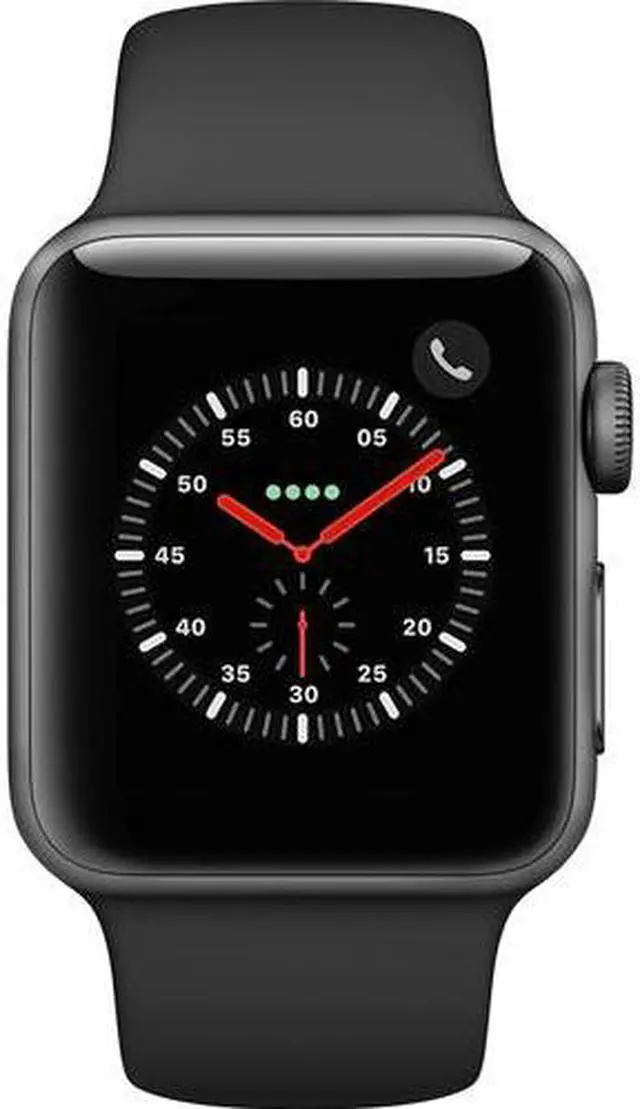 Alt view image 17 of 20 - Apple Watch Series 3 GPS w/ 42MM Space Gray Aluminum Case & Black Sport Band