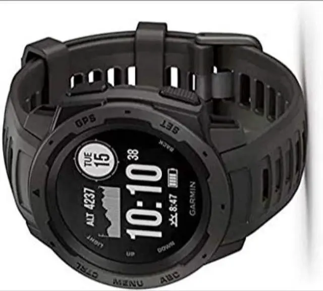 Alt view image 2 of 4 - Garmin 010-02064-00 Instinct, Rugged Outdoor Watch with GPS, Features Glonass and Galileo, Heart Rate Monitoring and 3-Axis Compass, Graphite, 1.27"