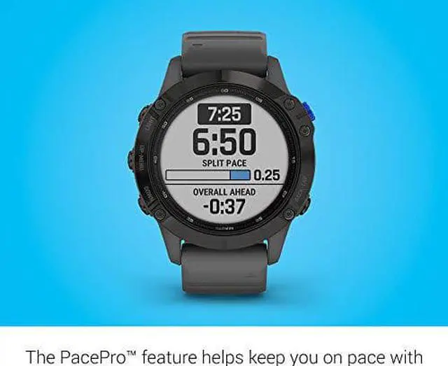 Alt view image 16 of 19 - Garmin FENIX6SOLBKS GARMIN FENIX 6 PRO SOLAR WATCH