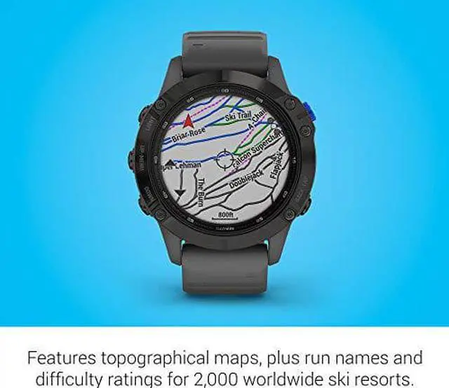 Alt view image 17 of 19 - Garmin FENIX6SOLBKS GARMIN FENIX 6 PRO SOLAR WATCH