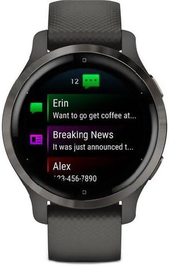 Alt view image 6 of 9 - Garmin Venu 2S, Smaller-Sized GPS Smartwatch with Advanced Health Monitoring and Fitness Features, Slate Bezel with Graphite Case and Silicone Band, (010-02429-00)