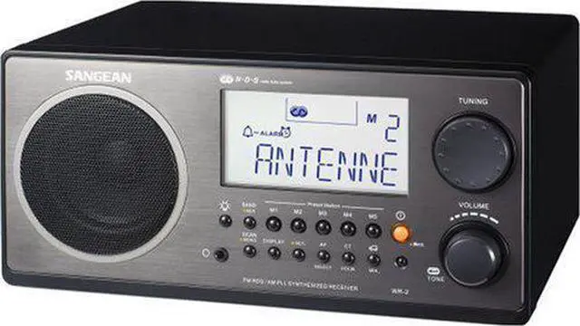 Alt view image 2 of 5 - sangean wr2bk fmrbds am wooden cabinet digital tuning radio black