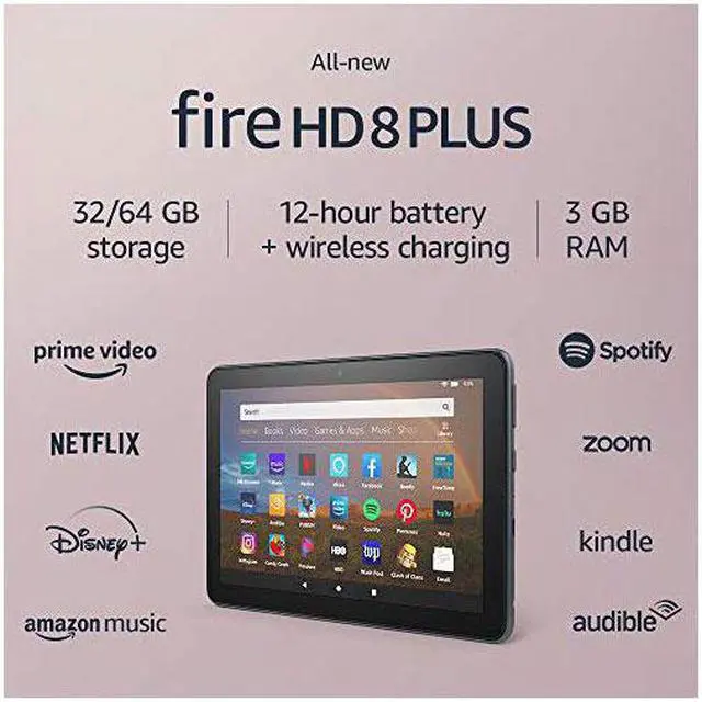 Alt view image 12 of 13 - FIREHD 8 PLUS TABLET 32GB SLATE 10TH GE