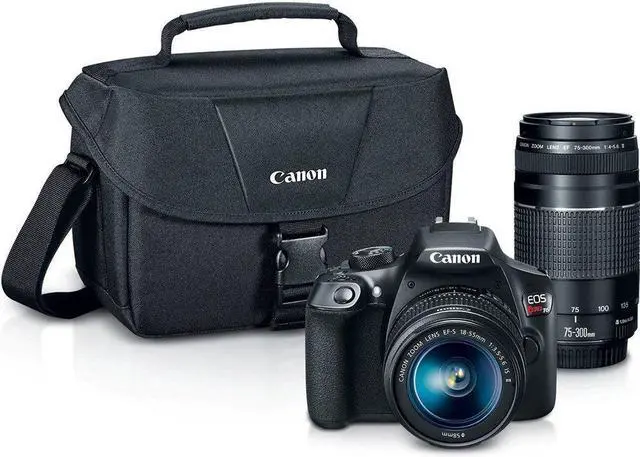 Main image of Canon Digital SLR Camera Kit [EOS Rebel T6] with EF-S 18-55mm and EF 75-300mm Zoom Lenses - Black