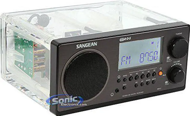 Alt view image 8 of 16 - Sangean WR-2CL AM-FM RDS Digital Tuning Radio - Clock - Clear Case