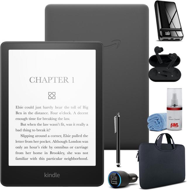 Kindle Paperwhite 6.8 8GB E-Reader (2021) -Black with Deluxe  Accessories 