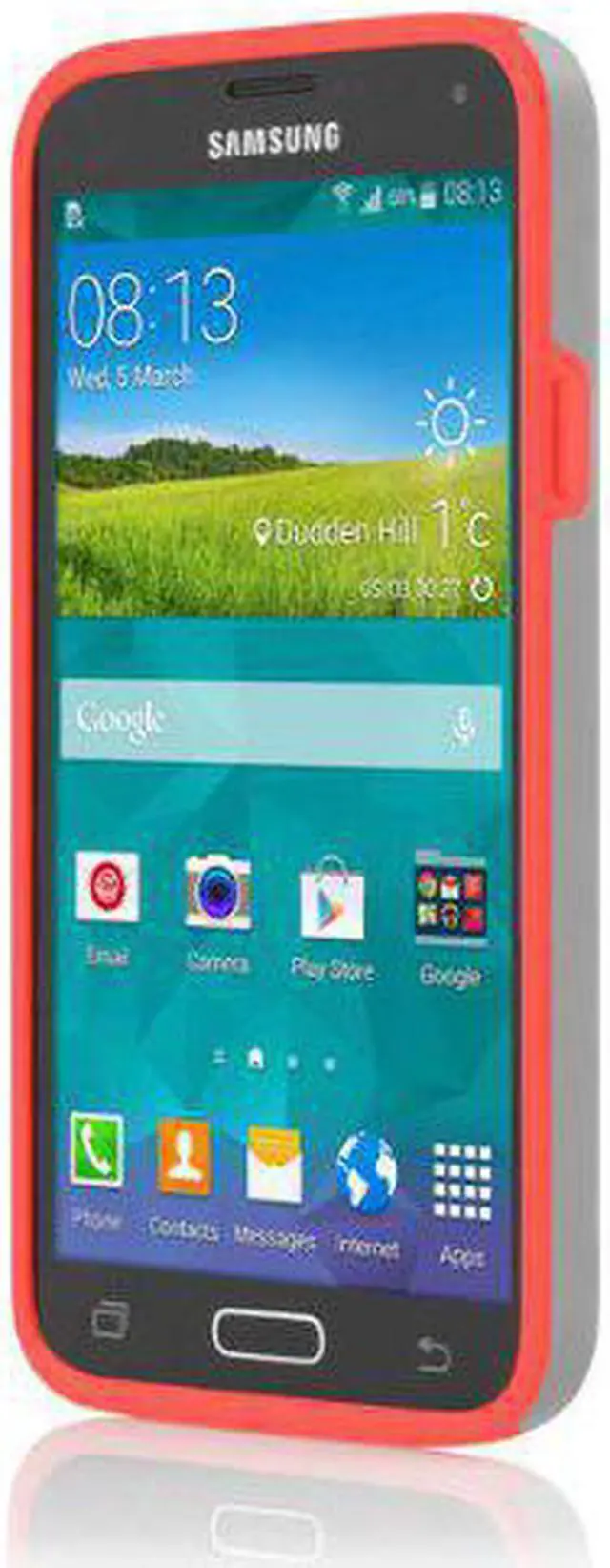 Alt view image 3 of 4 - Incipio Stowaway for Samsung Galaxy S5 - Gray/Neon Orange