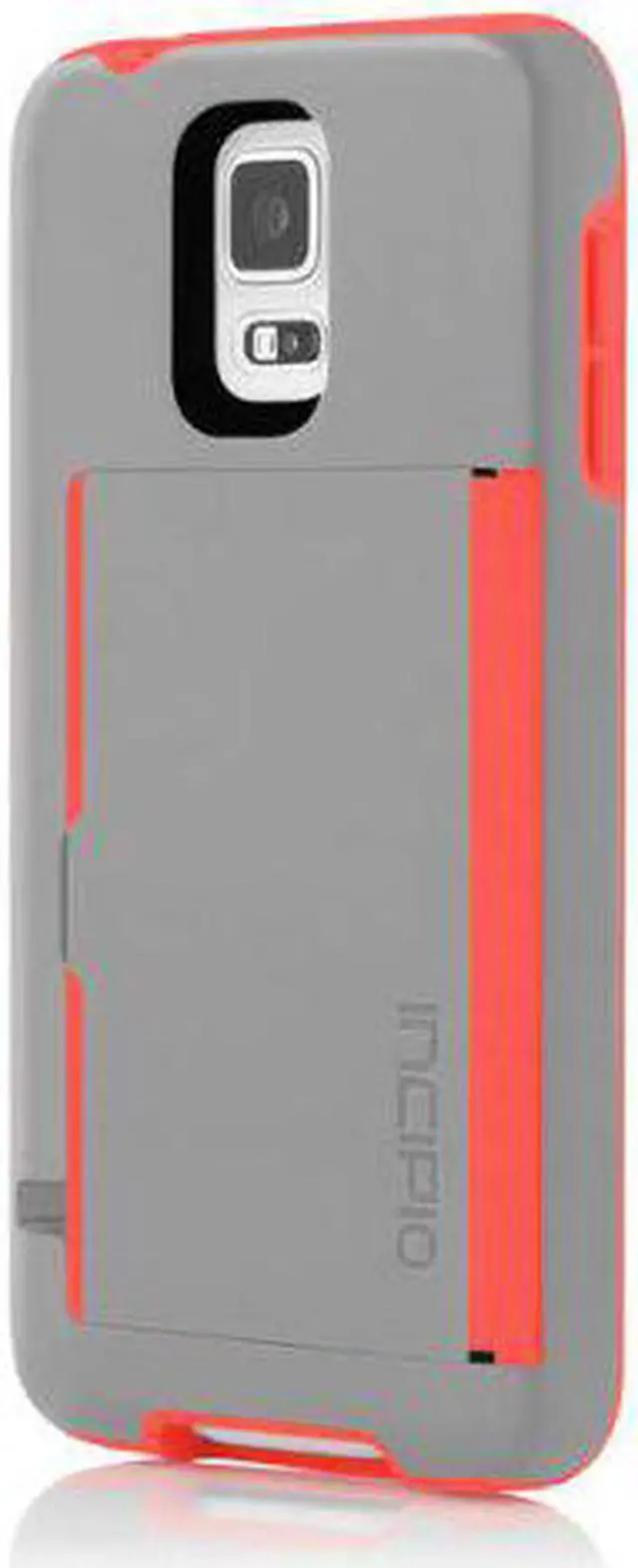 Alt view image 4 of 4 - Incipio Stowaway for Samsung Galaxy S5 - Gray/Neon Orange