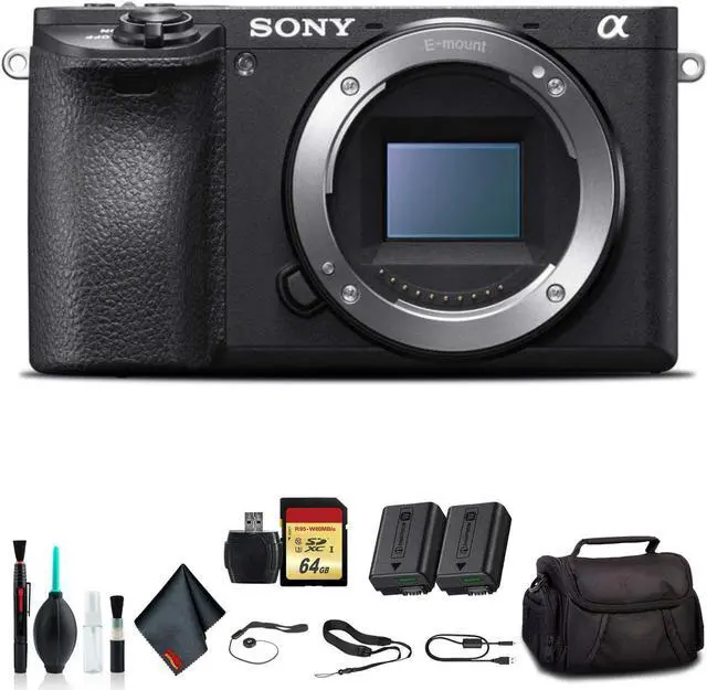 Main image of Sony Alpha a6500 Mirrorless Camera ILCE6500/B With Soft Bag, Additional Battery, 64GB Memory Card, Card Reader , Plus Essential Accessories