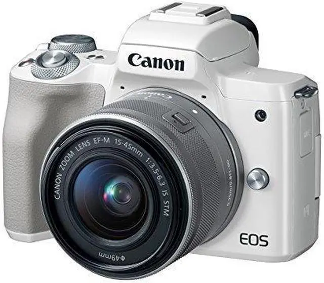 Alt view image 2 of 4 - Canon EOS M50 Mirrorless Camera Kit w/ EF-M15-45mm Lens and 4K Video (White)