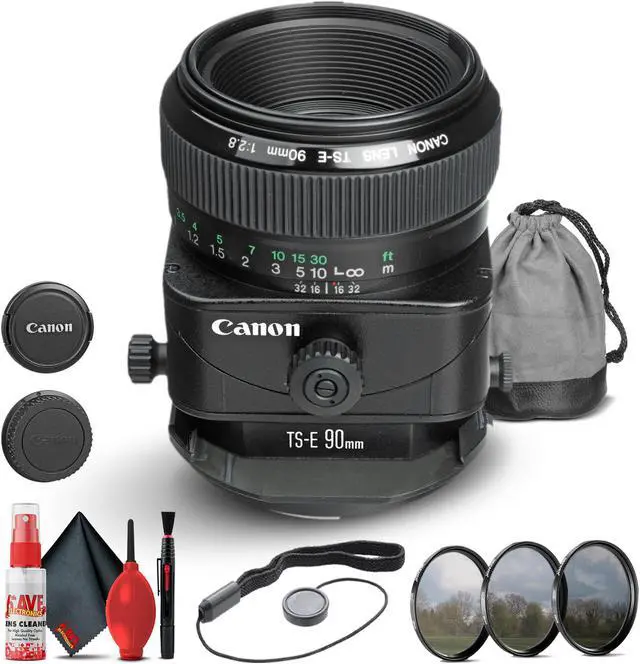 Main image of Canon TS-E 90mm f/2.8 Tilt-Shift Lens (2544A003) + Filter + Cap Keeper Base Bundle