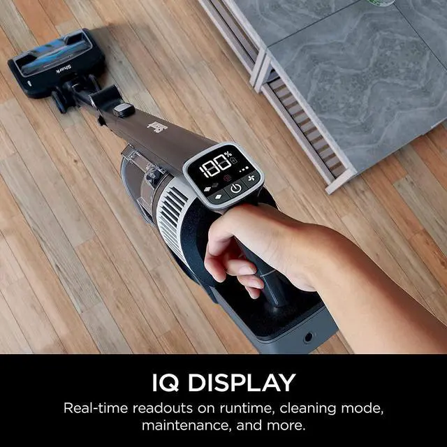 Alt view image 3 of 4 - Shark IZ682H Vertex Pro Cordless Stick Vacuum with IQ Display - Black Bundle