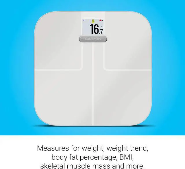 Alt view image 3 of 4 - Garmin Index S2 Smart Scale with Wireless Connectivity-White With Accessories Bundle