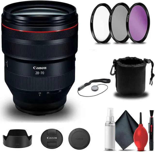 Main image of Canon RF 28-70mm f/2L USM Lens (2965C002) + Lens Pouch + UV Filter + More