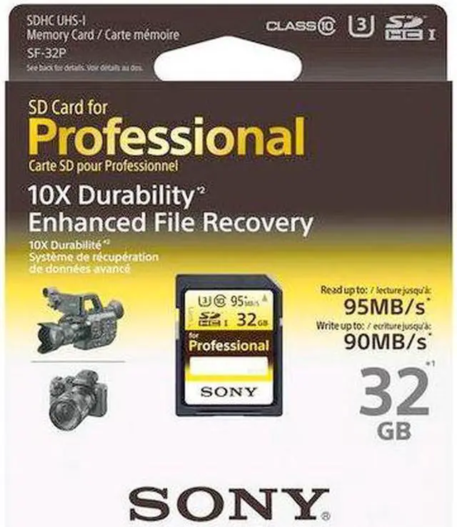 Alt view image 9 of 12 - Sony 32GB Professional Class 10 UHS-I U3 SDHC Memory Card #SF-32P/T1