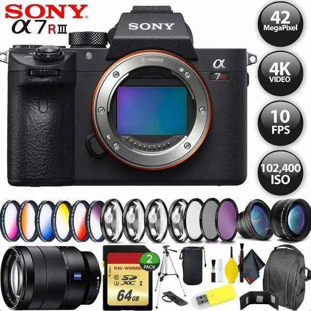 Main image of Sony Alpha a7R III Mirrorless Digital Camera + 128GB Memory Card + Sony FE 70-200mm Lens