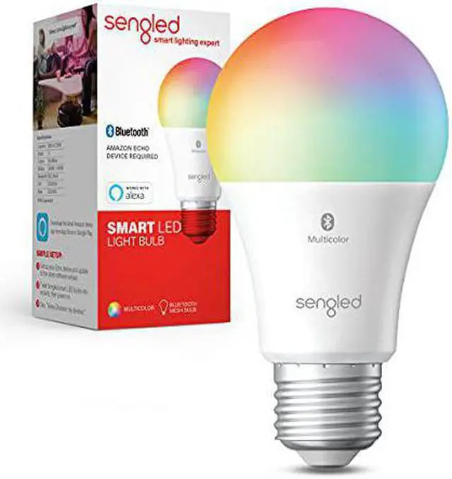 Alt view image 2 of 15 - Sengled Smart Light Bulbs, Color Changing Alexa Light Bulb Bluetooth Mesh, Smart