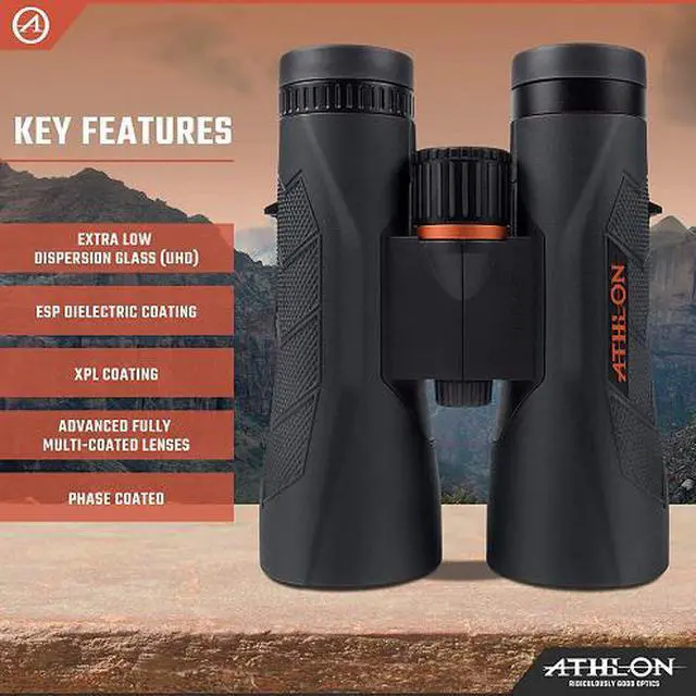 Alt view image 4 of 7 - Athlon Optics Midas G2 10x50 UHD Waterproof, High Power Binocular