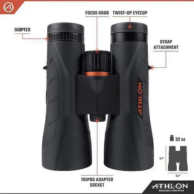 Alt view image 5 of 7 - Athlon Optics Midas G2 10x50 UHD Waterproof, High Power Binocular