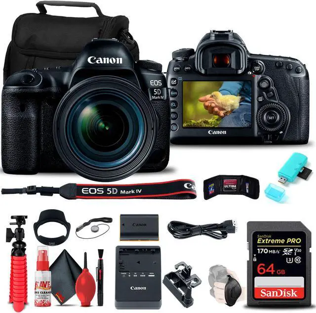 Main image of Canon EOS 5D Mark IV DSLR Camera with 24-70mm f/4L Lens (1483C018)  Base Bundle