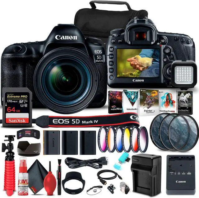 Main image of Canon EOS 5D Mark IV DSLR Camera with 24-70mm f/4L Lens (1483C018)  Pro Bundle