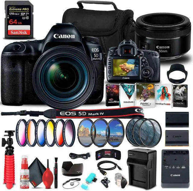 Main image of Canon EOS 5D Mark IV DSLR Camera with 24-70mm f/4L Lens (1483C018)  Innovative Bundle