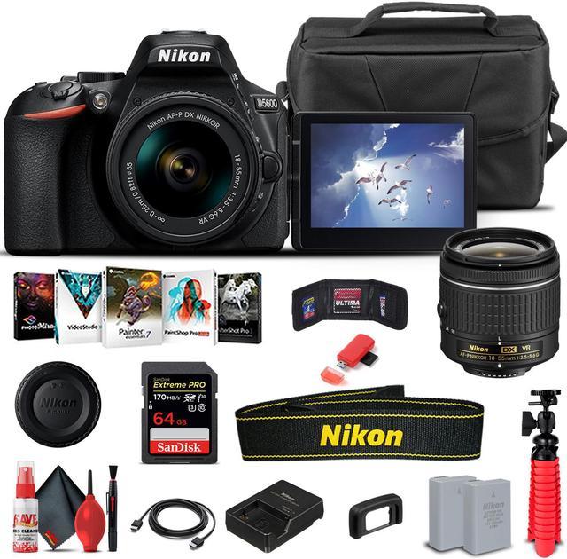 Nikon D5600 DSLR Camera W/ 18-55mm Lens 1576 - Basic Bundle Camera