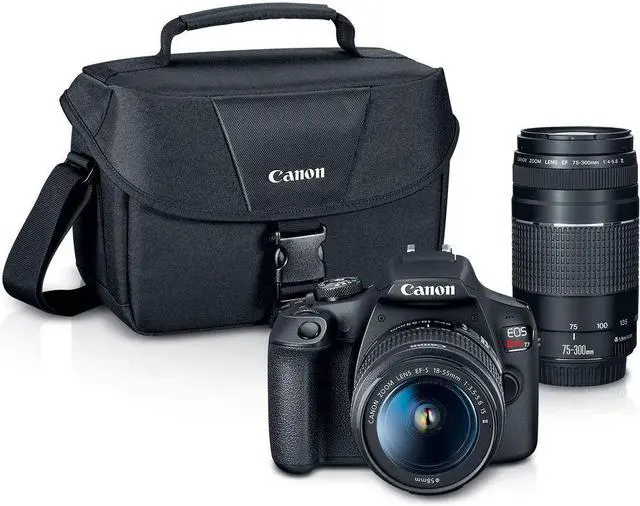 Alt view image 2 of 4 - Canon EOS Rebel T7 DSLR Camera W/ 18-55mm and 75-300mm Lenses - Advanced Bundle
