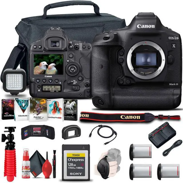 Main image of Canon EOS-1D X Mark III DSLR Camera (Body Only) (3829C002) + 128GB Card Pro Bundle