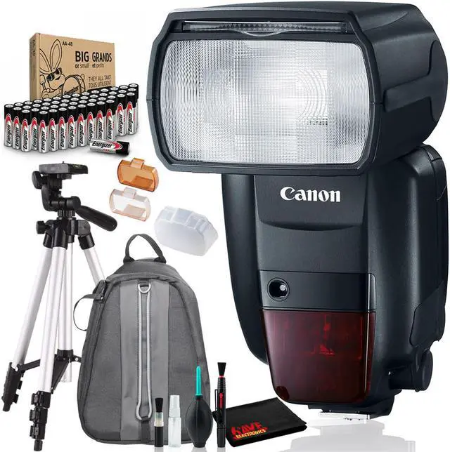 Main image of Canon Speedlite 600EX II-RT (Intl Model) Bundle with Batteries, Tripod, and Bag