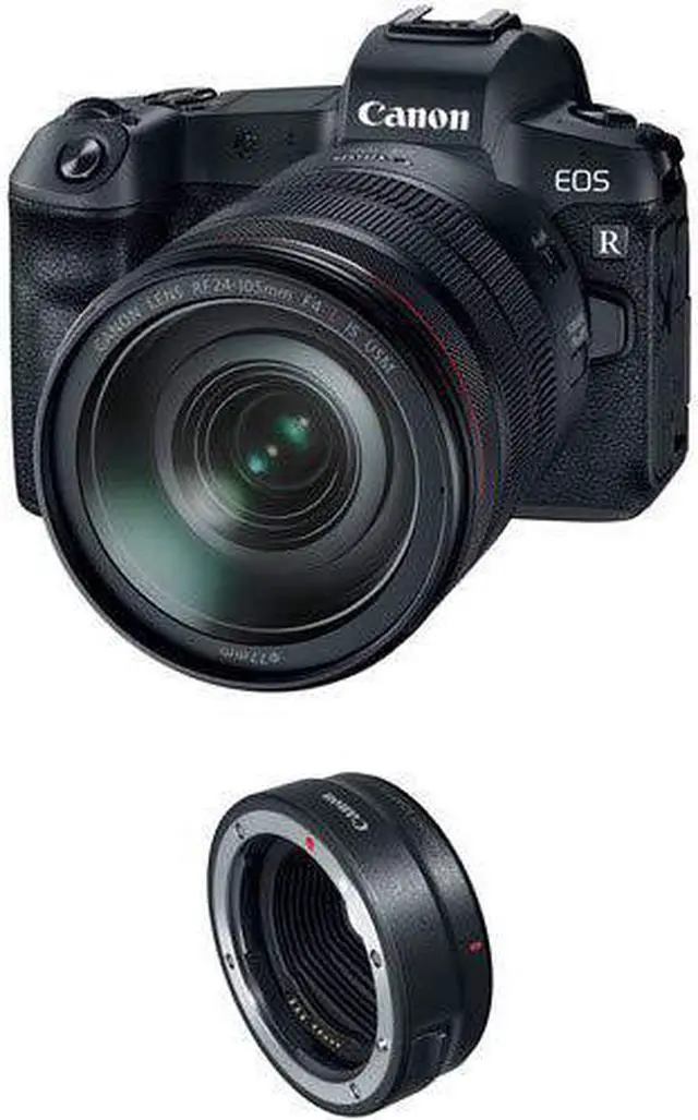 Alt view image 5 of 6 - Canon EOS R Mirrorless Digital Camera w/ 24-105mm Lens & Mount Adapter EF-EOS R Kit (Int'l Model) Bundle w/ 32GB Memory Card + UV Filter Kit & more
