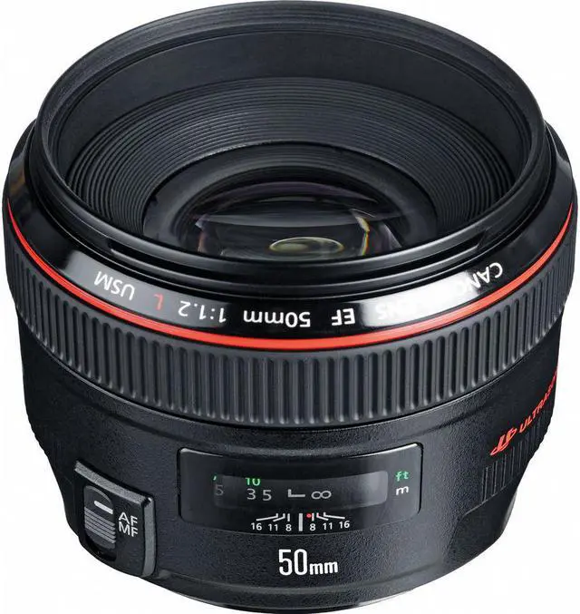 Alt view image 3 of 4 - Canon EF 50mm f/1.2L USM Lens  (1257B002) Includes: DSLR Sling Backpack, 9PC Filter Kit, Sandisk 32GB SD + More